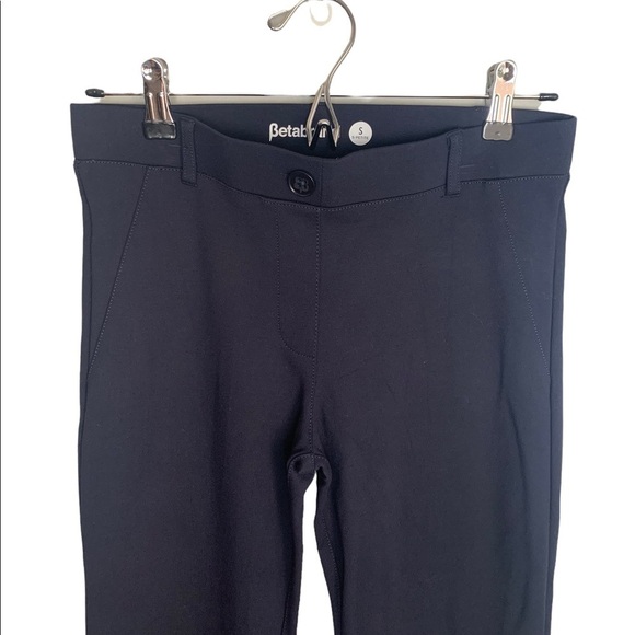 Betabrand Straight-Leg Two-Pocket Dress Yoga Pants (Navy) Small Short Petite - Picture 3 of 6